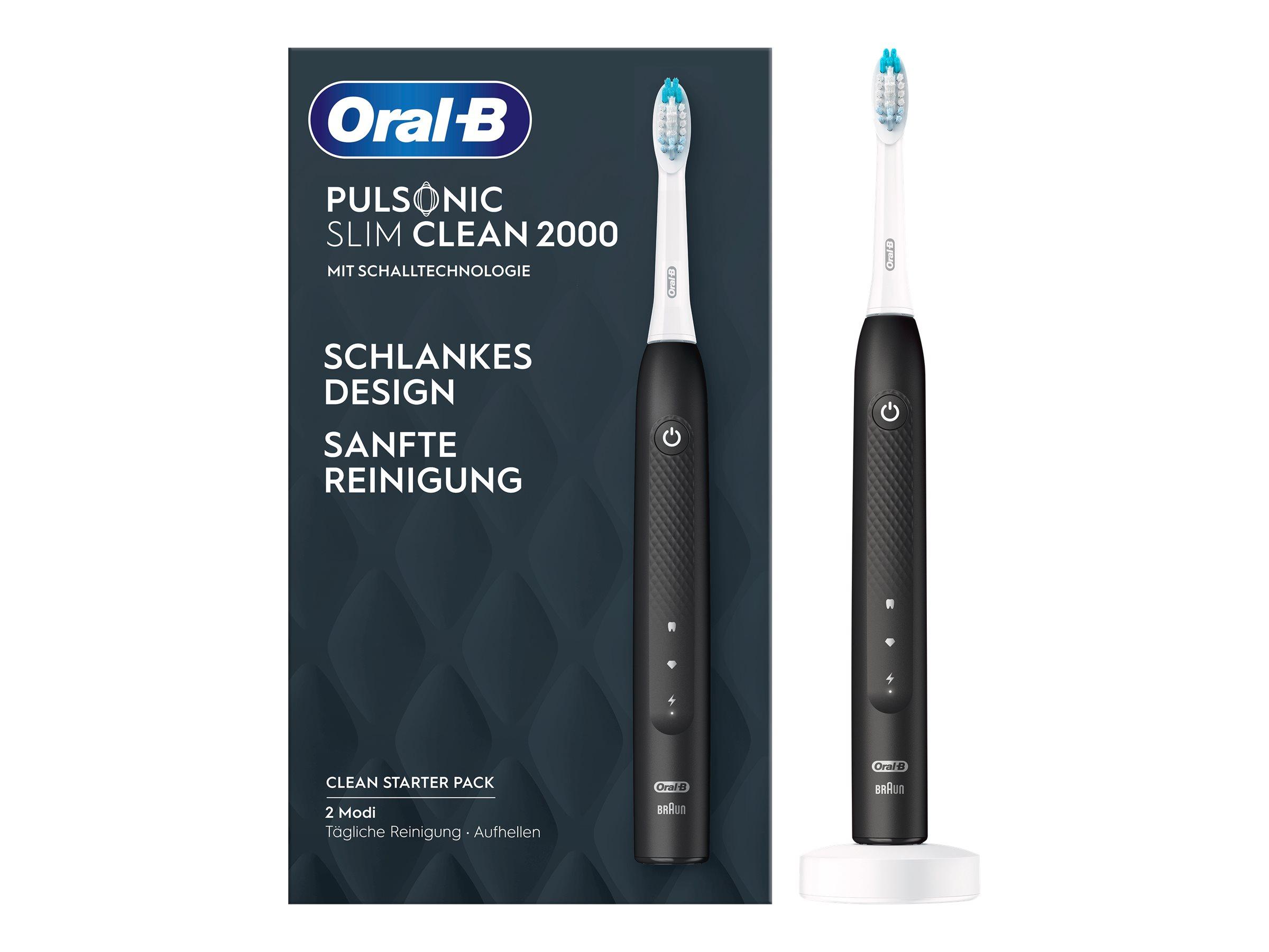 Oral-B Pulsonic Slim Clean 2000 elektrisk tandbørste - sort/hvid
