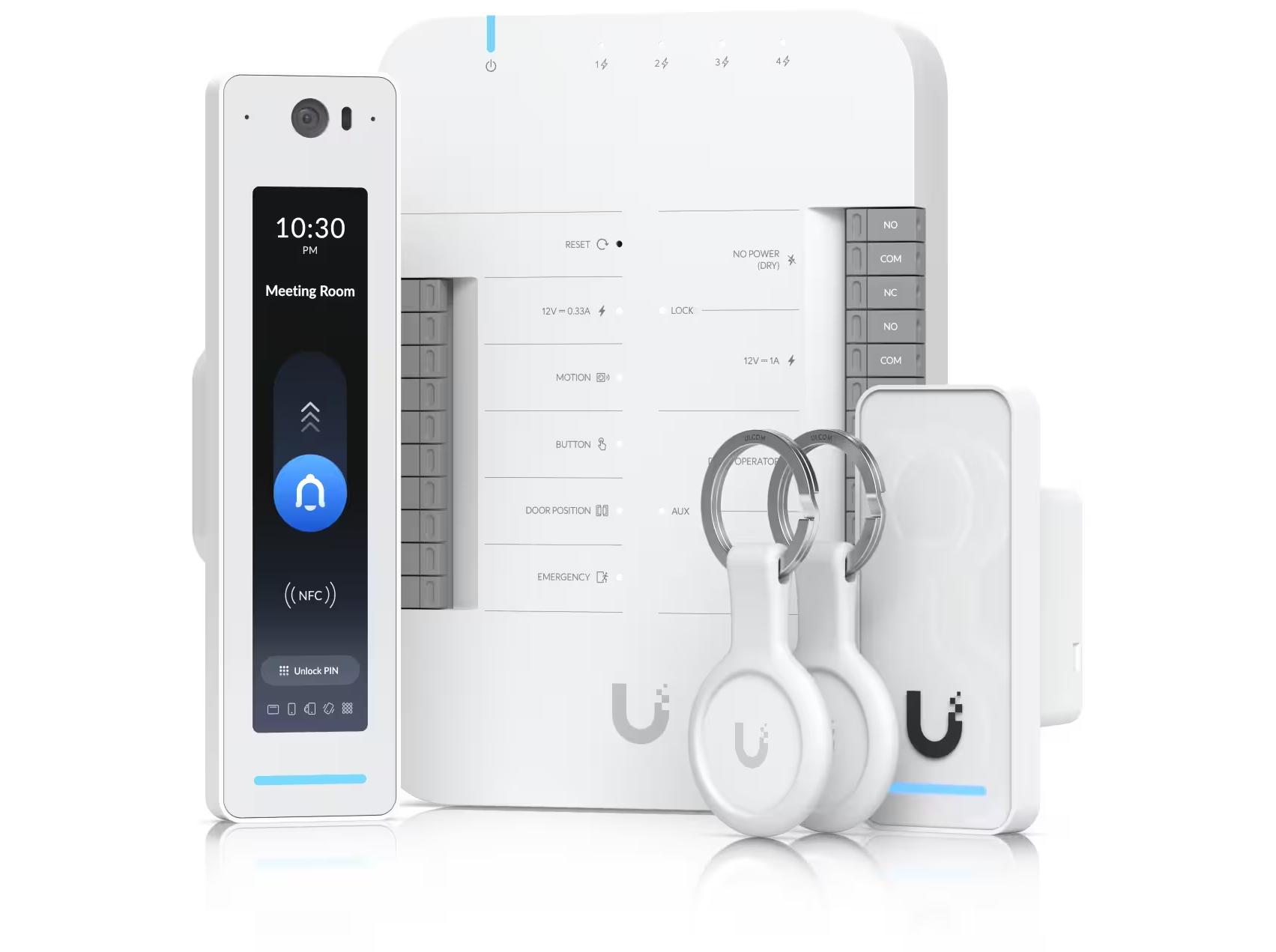 Ubiquiti G3 Starter Kit Pro adgangskontrolsystem med PoE, 5 x RJ-45 - grå/hvid
