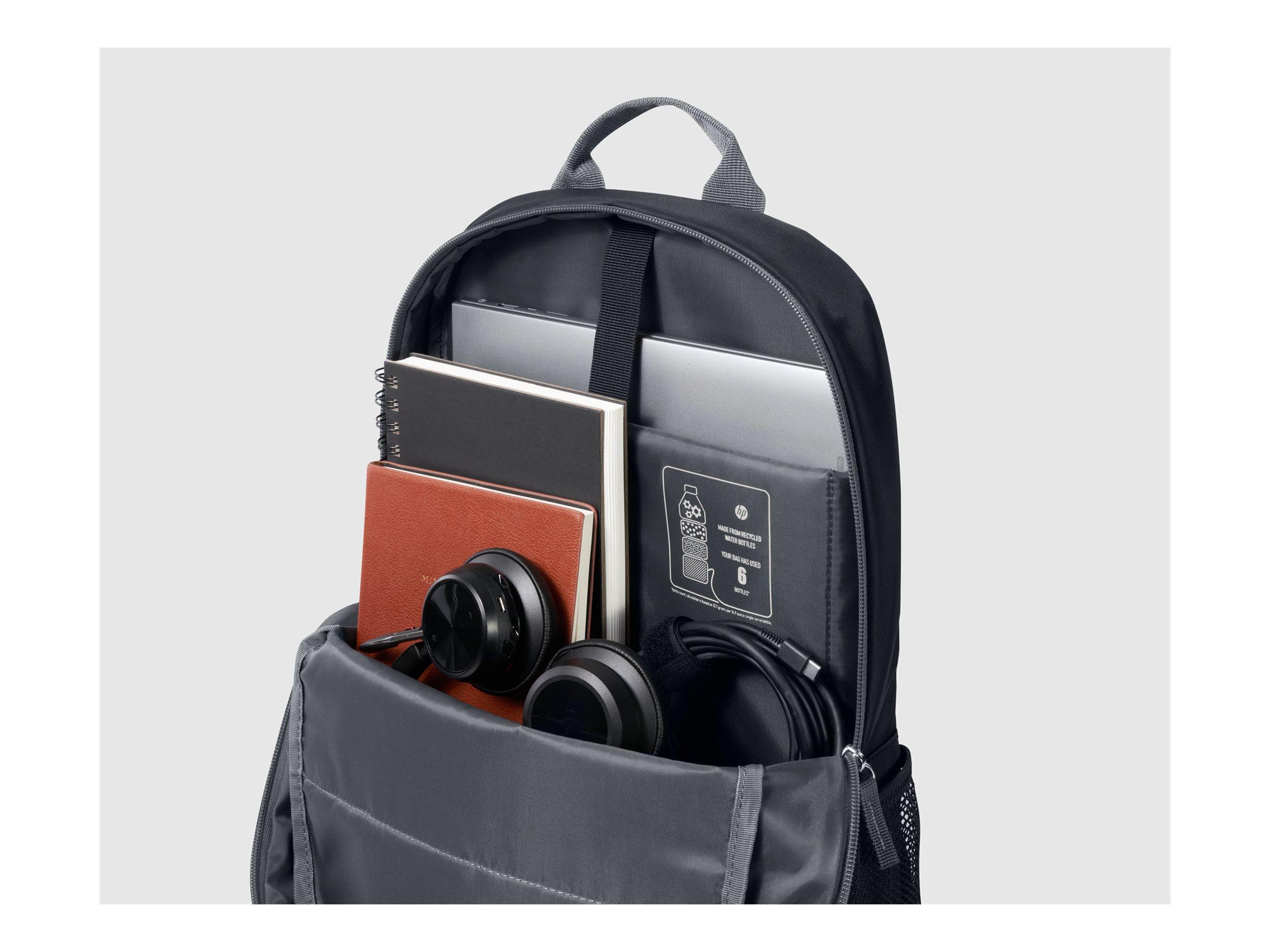 Computerrygsæk HP 15,6" - sort/grå, vandafvisende, 16 l