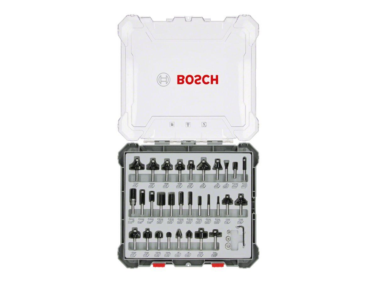 Bosch fræsebitsæt 30 dele - 8 mm skaft til træ