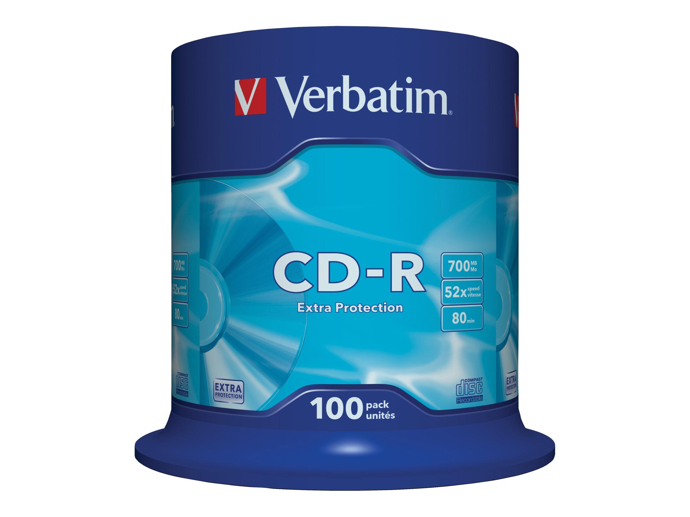Verbatim CD-R 700 MB 52x - spindle med 100 stk. billede