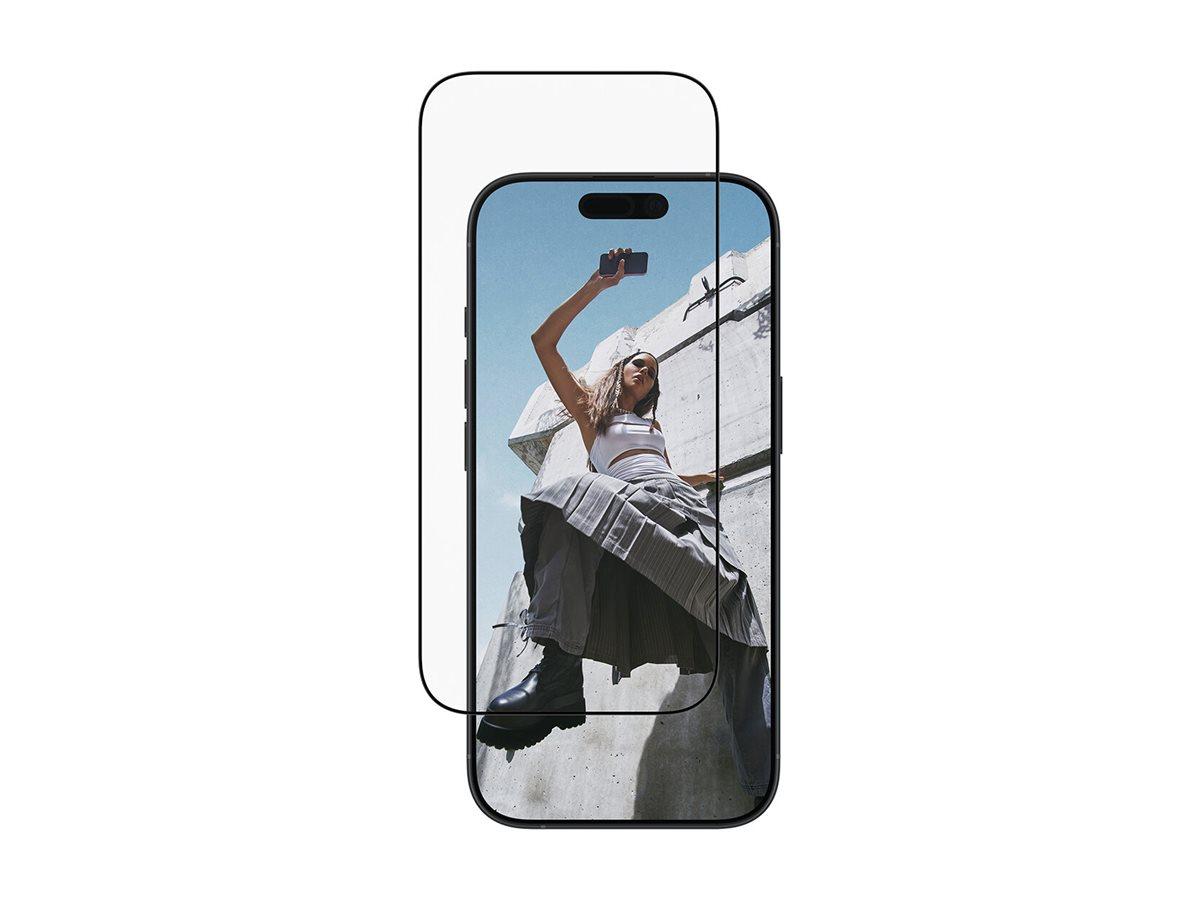 PanzerGlass SAFE. skærmbeskytter til iPhone 16 Pro/17 - sort ramme, Ultra-Wide Fit