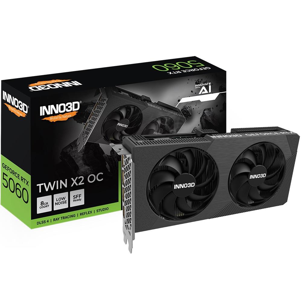 Grafikkort Inno3D GeForce RTX 5060 8GB Twin X2 OC V2