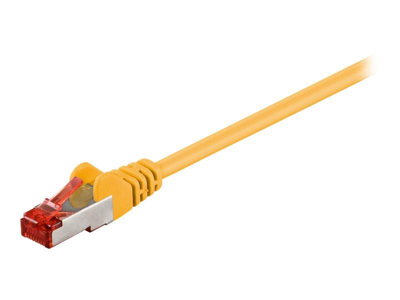 Goobay Netværkskabel CAT 6, S/FTP (PiMF), gul, 1,5 m kobberleder (CU), halogenfri kabelkappe (LSZH)