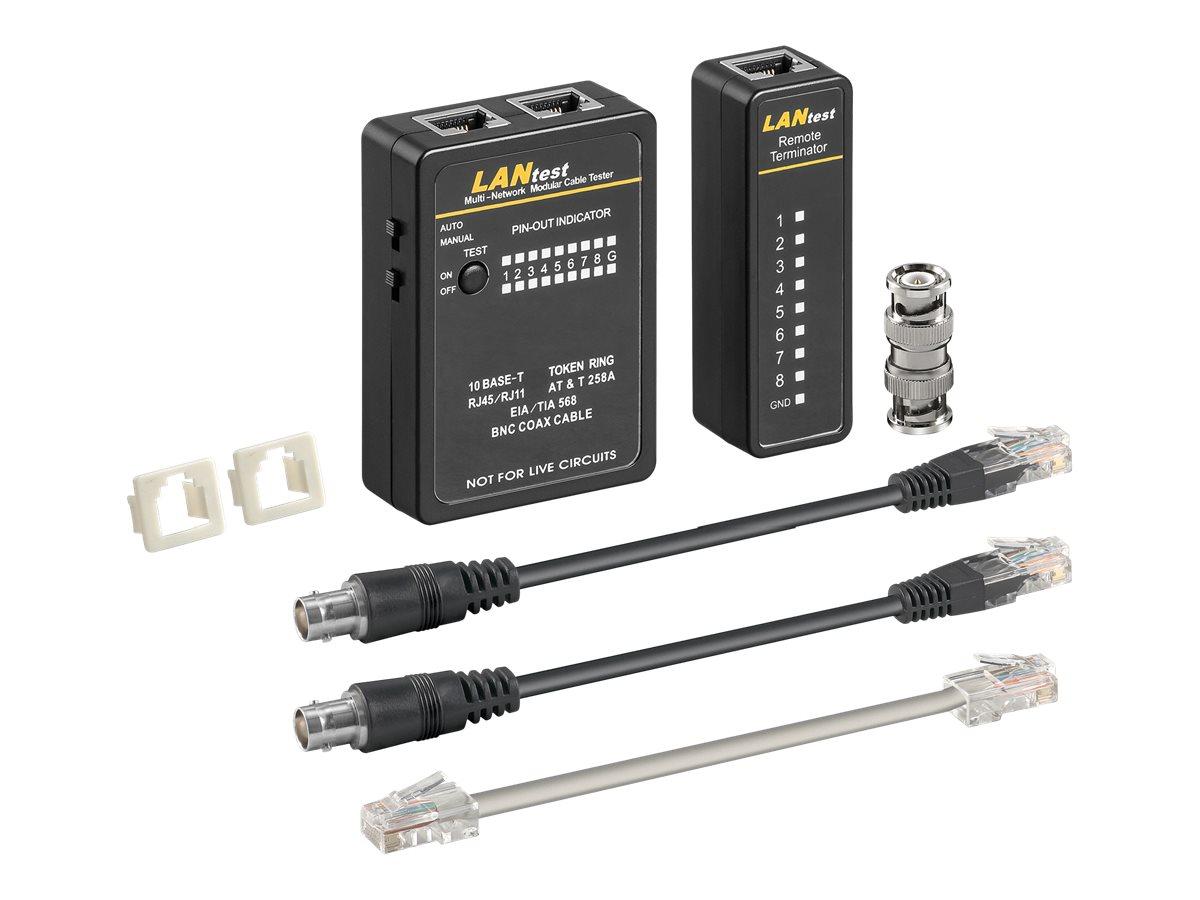 Netværkstester Goobay - kabeltester til RJ-45/RJ-12/RJ-11 billede