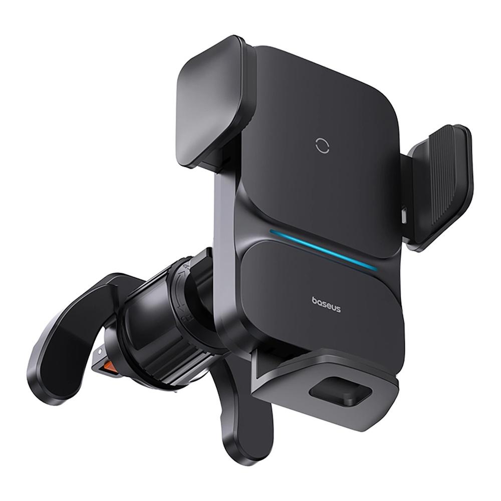 Baseus Wisdom Wireless Charging Air vent Electric Car Phone Holder (black)
