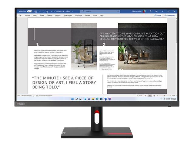 Skærm 27" Lenovo ThinkVision S27i-30 Full HD, IPS, 100 Hz billede