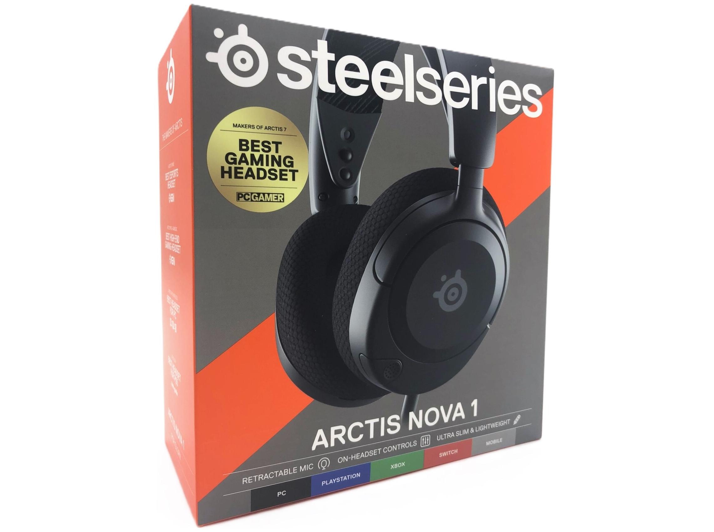 SteelSeries Arctis Nova 1 - Headset - fuld størrelse - kablet - 3,5 mm jackstik - sort - for Nintendo Switch Sony PlayStation 4, Sony PlayStation 5