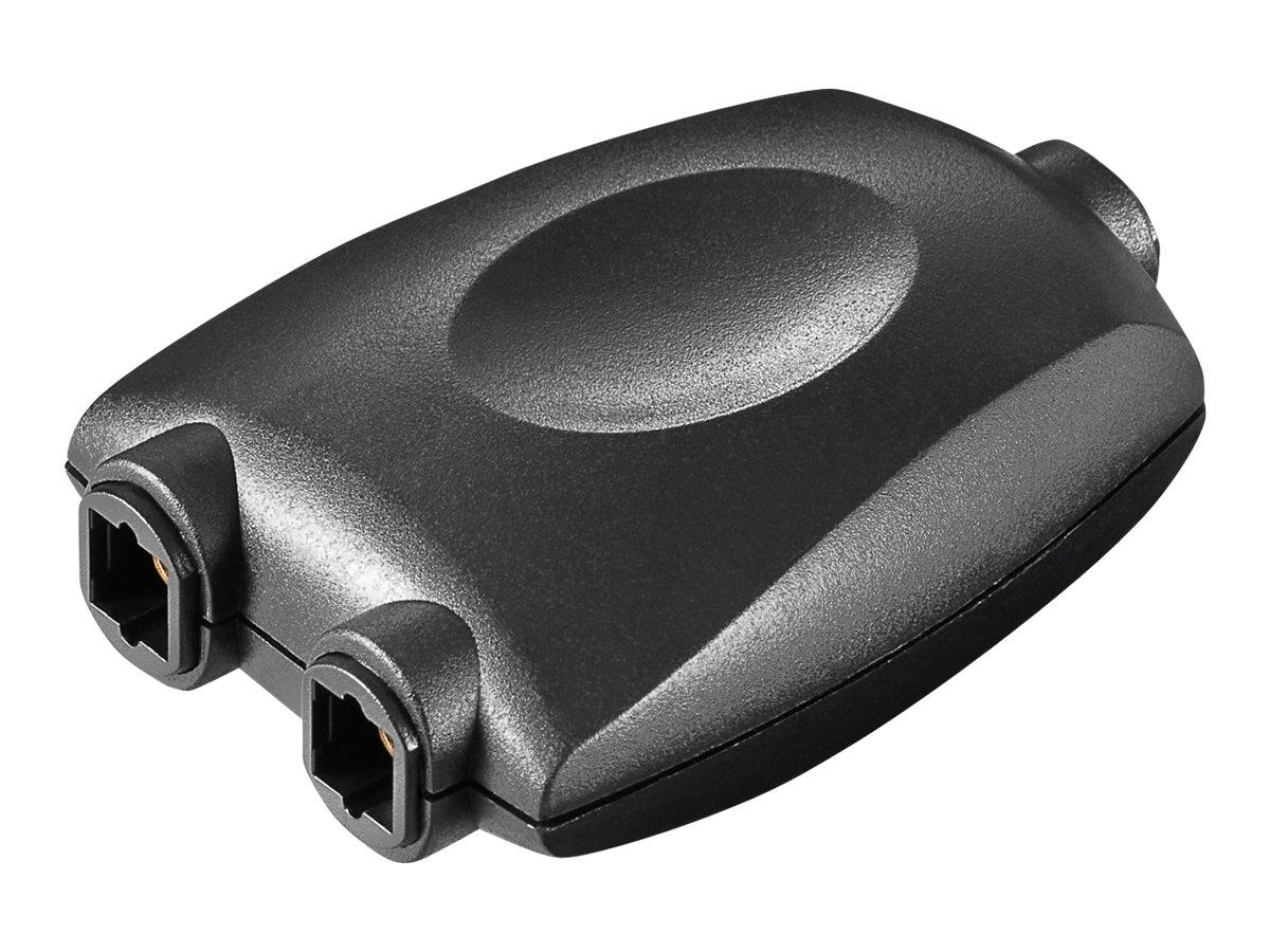 Optisk digital audiosplitter Goobay TOSLINK - sort
