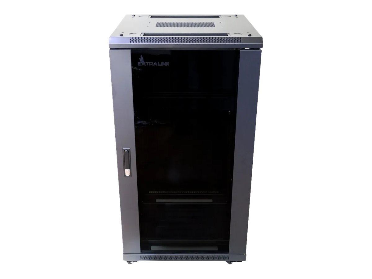 Extralink - Rack kabinet - 600x800 mm - gulvstående - sort - 22U - 19