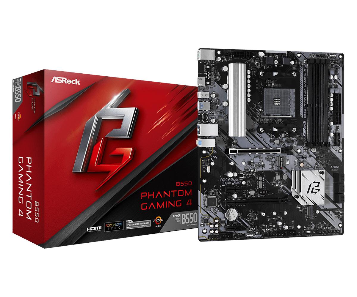 Bundkort ASRock B550 Phantom Gaming 4 ATX - AM4