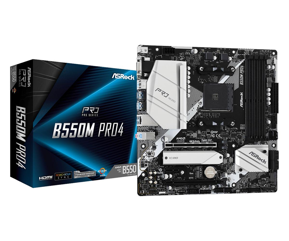 Bundkort ASRock B550M Pro4 - micro ATX AM4