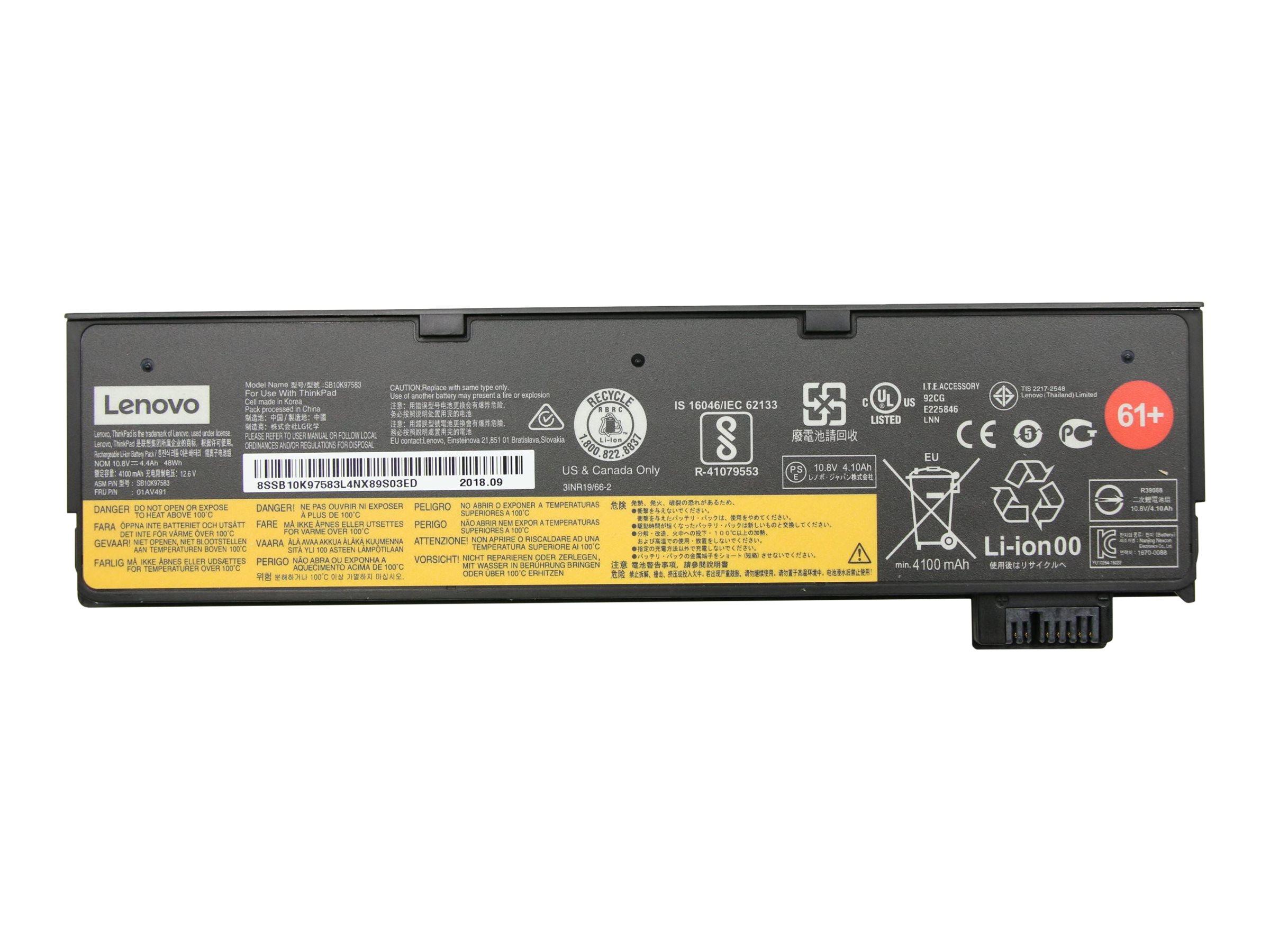 Batteri til bærbar - Lenovo ThinkPad 61+ (preowned) (RENOVERET)