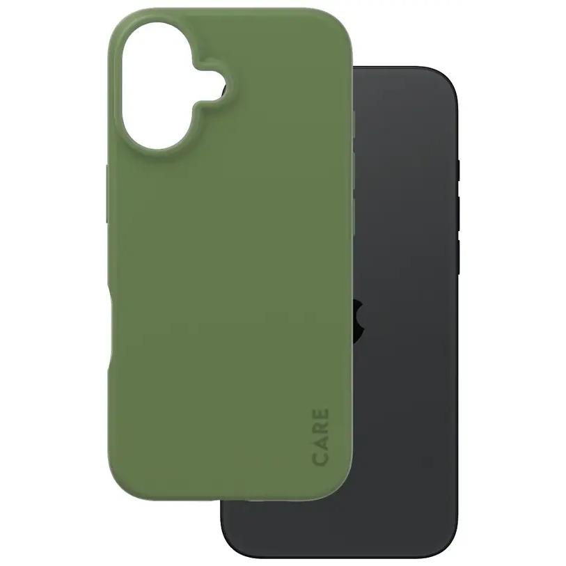 CARE by PanzerGlass - Bagsidecover til mobiltelefon - genbrugt plastik - skarpt grøn - for Apple iPhone 16