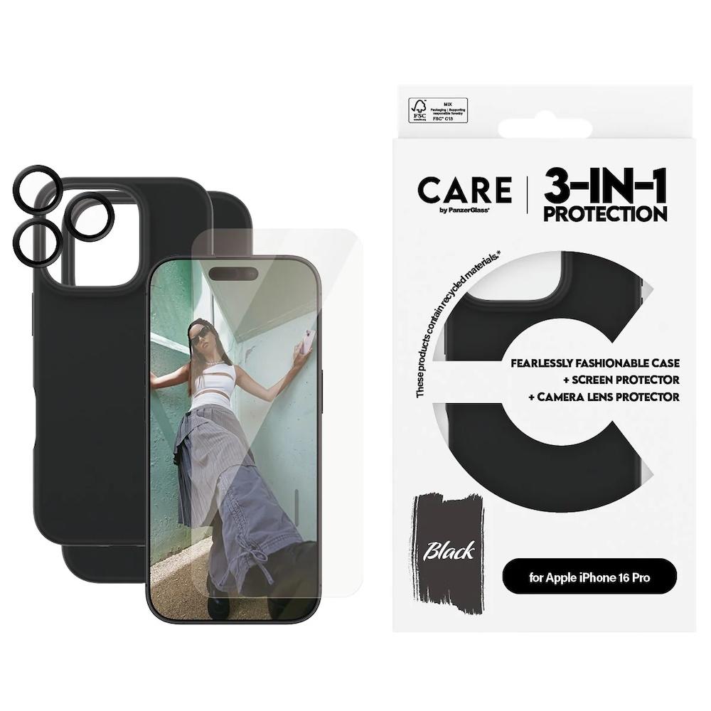 CARE by PanzerGlass - Bagsidecover til mobiltelefon - termoplastisk polyuretan (TPU), polyetylen tereftalat (PET), oleofobisk belægning, aluminiumleg