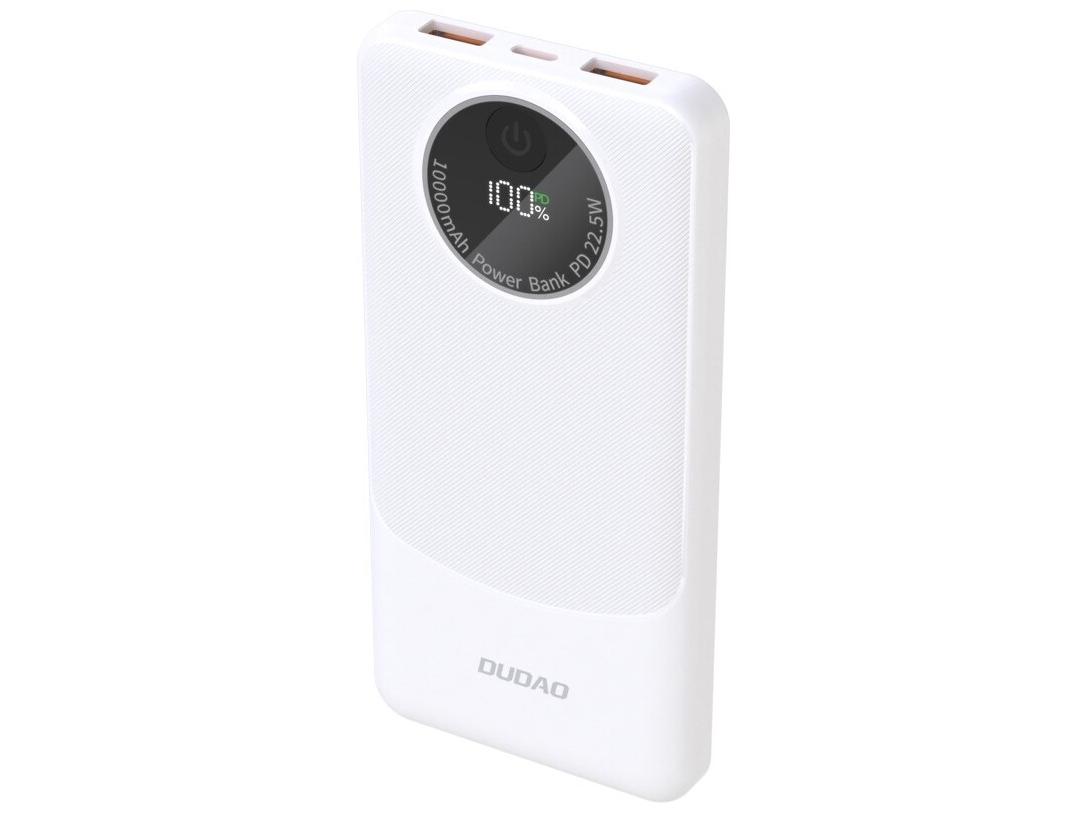 Powerbank Dudao K12 10.000 mAh 22,5 W - Hvid