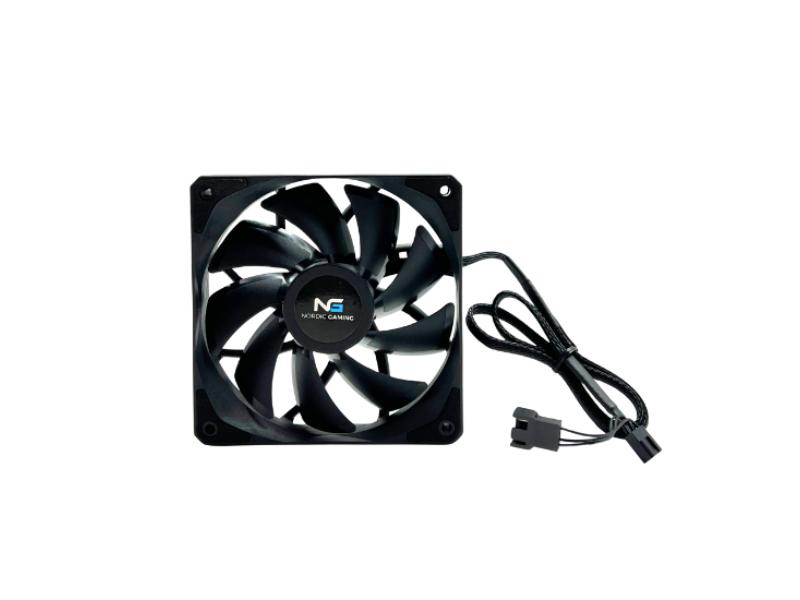 Kabinetsblæser 120 mm - Nordic Gaming Silent, PWM, sort