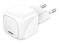 Belkin BoostCharge - Strømforsyningsadapter - kompakt - 30 Watt - Power Delivery 3.1 (USB-C)