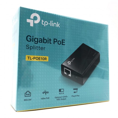 TP-Link TL-POE10R Gigabit PoE-fordeler med RJ-45 og DC-jack