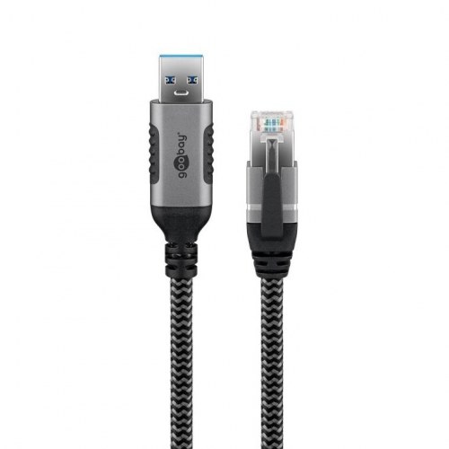 USB 3.0 til RJ45 netværkskabel Goobay CAT 6 - 3 m