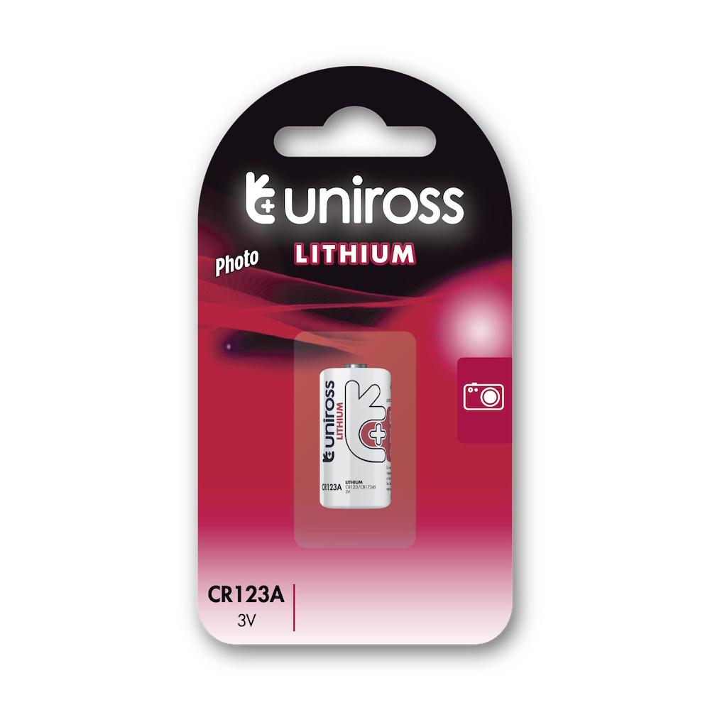 Lithiumbatteri Uniross CR123A 3 V 1500 mAh