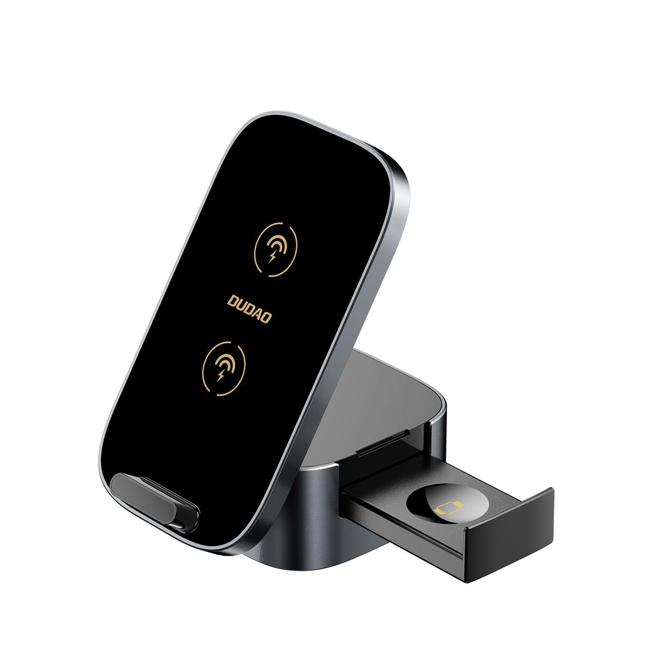 Dudao A11Pro+ 3in1 wireless charging stand 15W sort