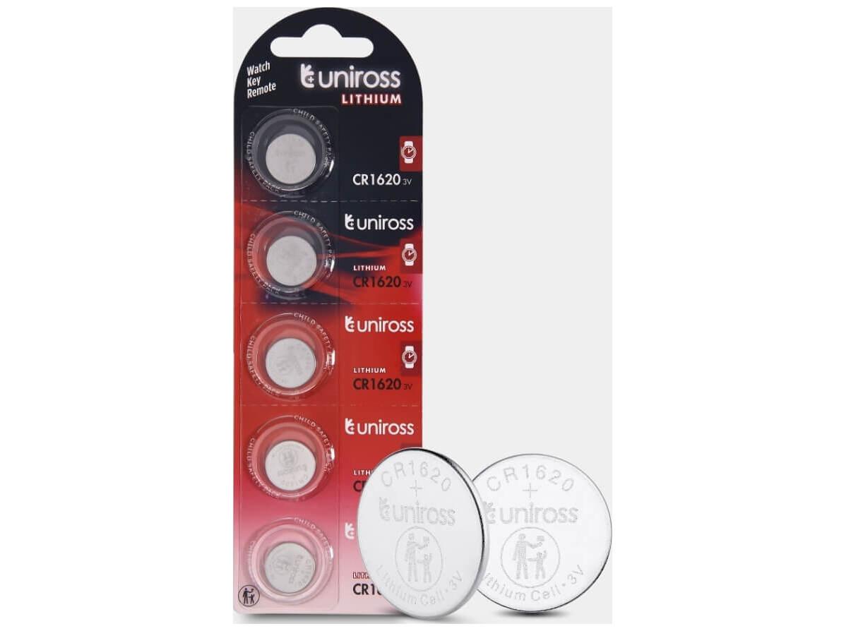 Knappcellebatteri CR1620 3 V - Uniross - SP5