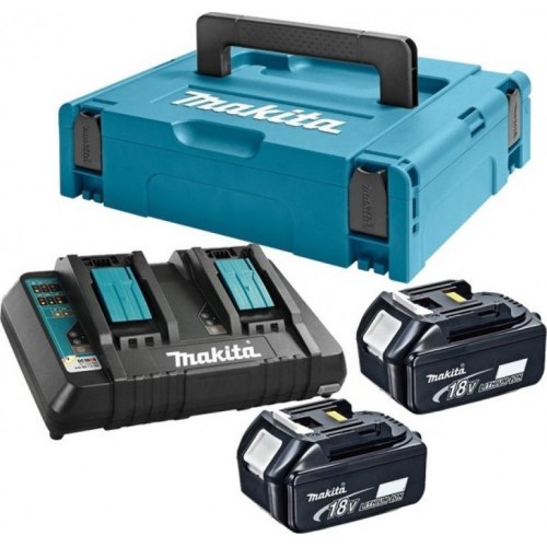 Batteri- og opladersæt Makita 198077-8 18 V 6 Ah