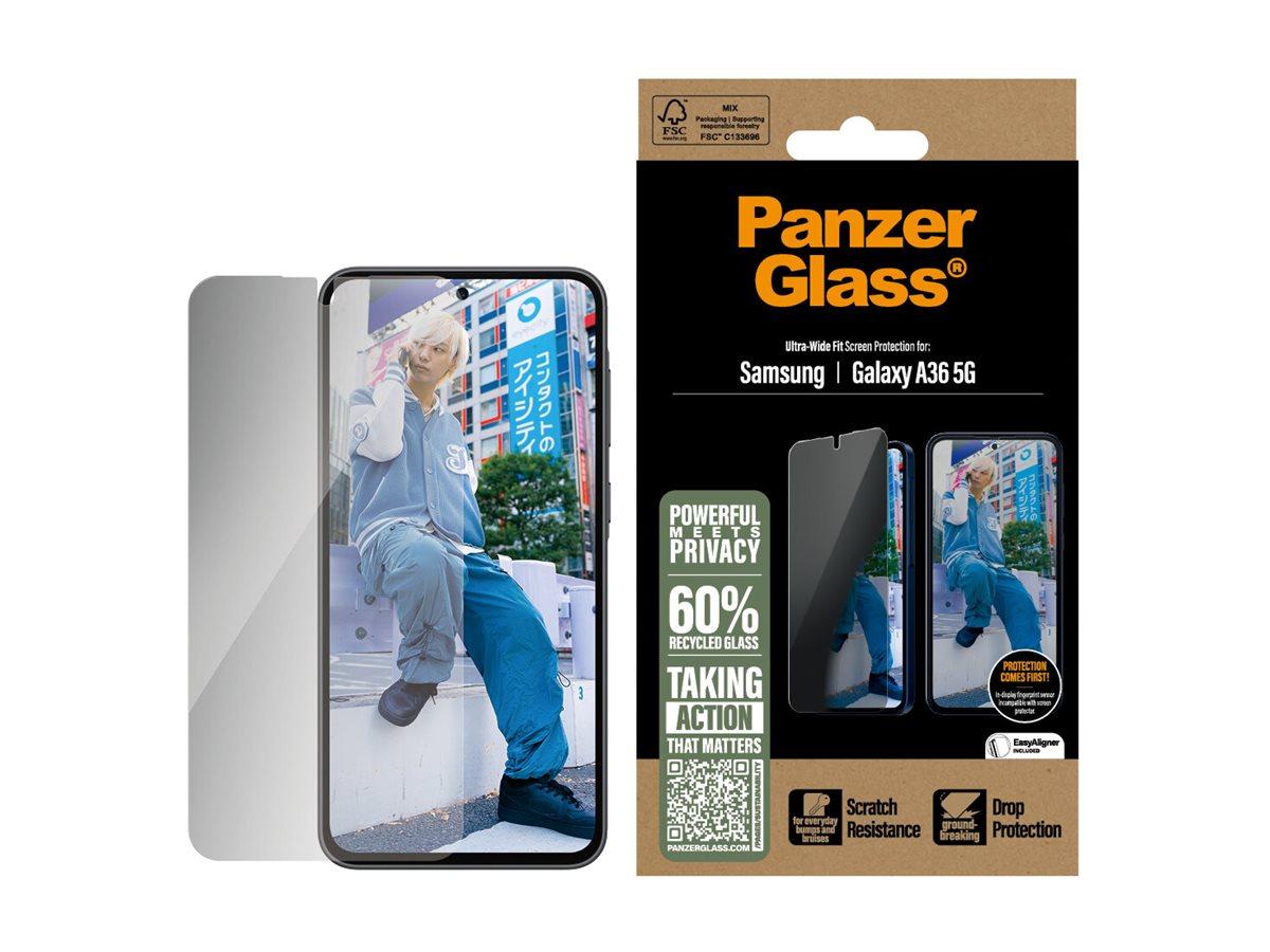 PanzerGlass - Skærmbeskytter for mobiltelefon - ultrabred pasform - glas - med fortrolighedsfilter - 2-vejs - for Samsung Galaxy A36