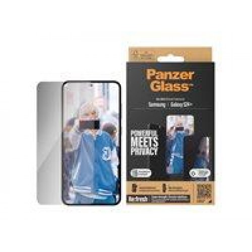 Skærmbeskytter til Samsung Galaxy S24+ - PanzerGlass med privatlivsfilter (sort ramme)
