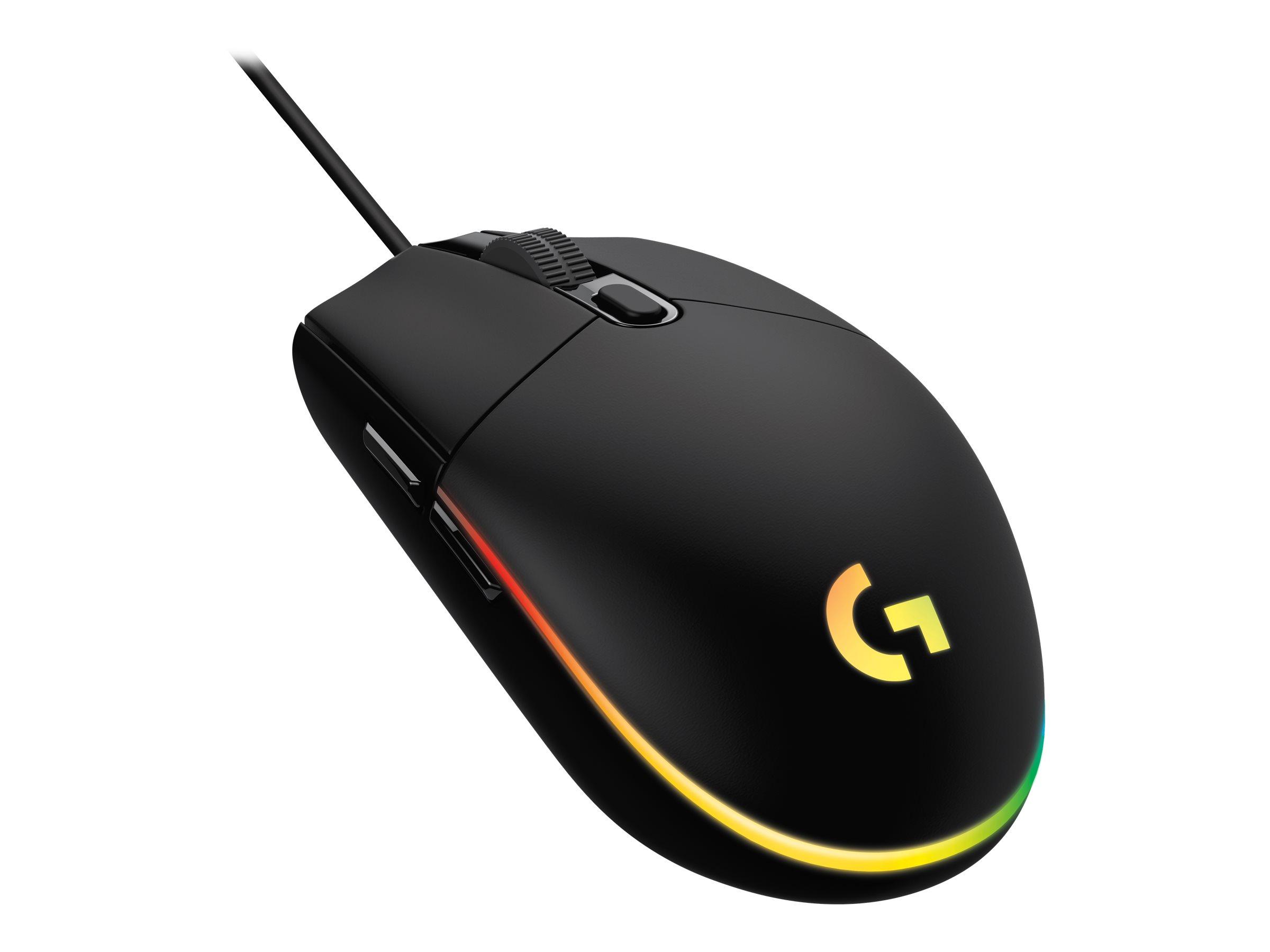 Gaming mus Logitech G203 LIGHTSYNC, optisk, kablet, sort