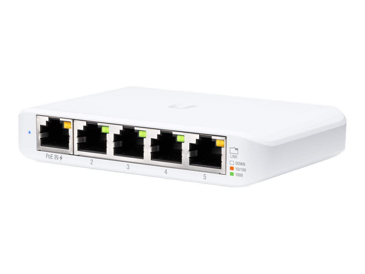 Gigabit switch Ubiquiti UniFi USW Flex Mini 5-porte med PoE+