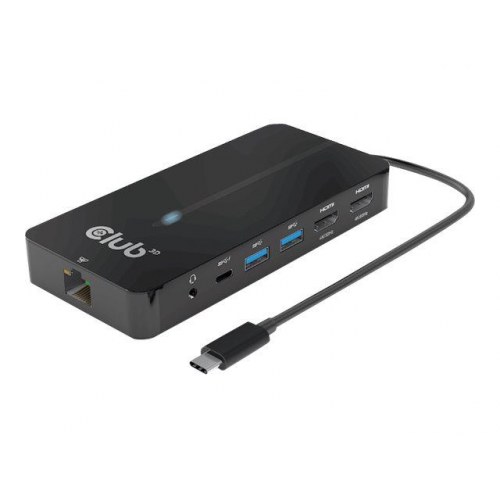 USB-C dockingstation CLUB3D CSV-1595 7-i-1 - sort