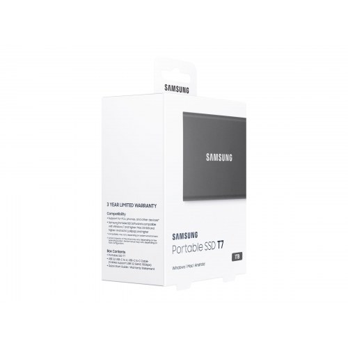 Ekstern SSD Samsung T7 MU-PC1T0T 1 TB - titan grå