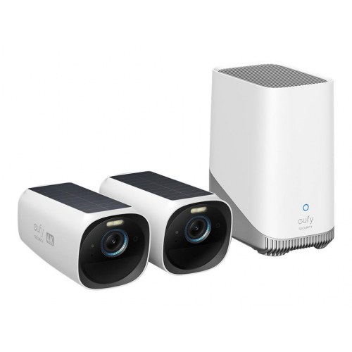 Overvågningskamera 4K - Eufy S330 eufyCam 3, udendørs, 2-pack med HomeBase 3