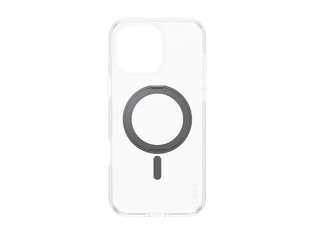 PanzerGlass CARE by Feature Case Transparent w. Black Kickstand & MagSafe iPhone 16 Pro Max Beskyttelsescover Transparent Apple iPhone 16 Pro Max