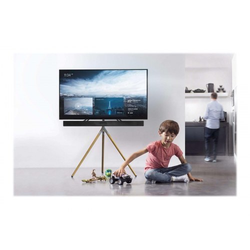 TV gulvstativ One For All WM 7472, 32-65", sølvgrå/eg