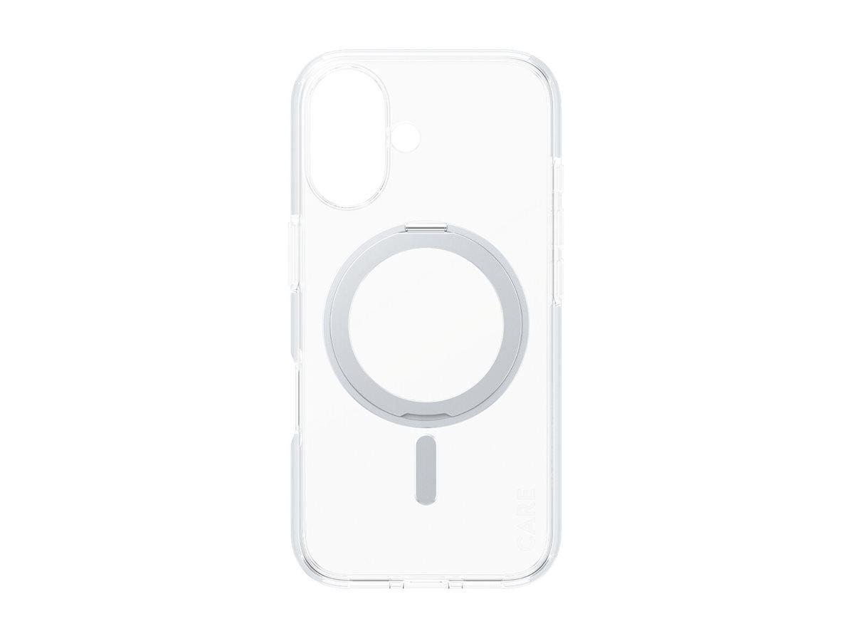 PanzerGlass CARE by Feature Case Transparent w. Silver Kickstand & MagSafe iPhone 16 Beskyttelsescover Transparent Apple iPhone 16