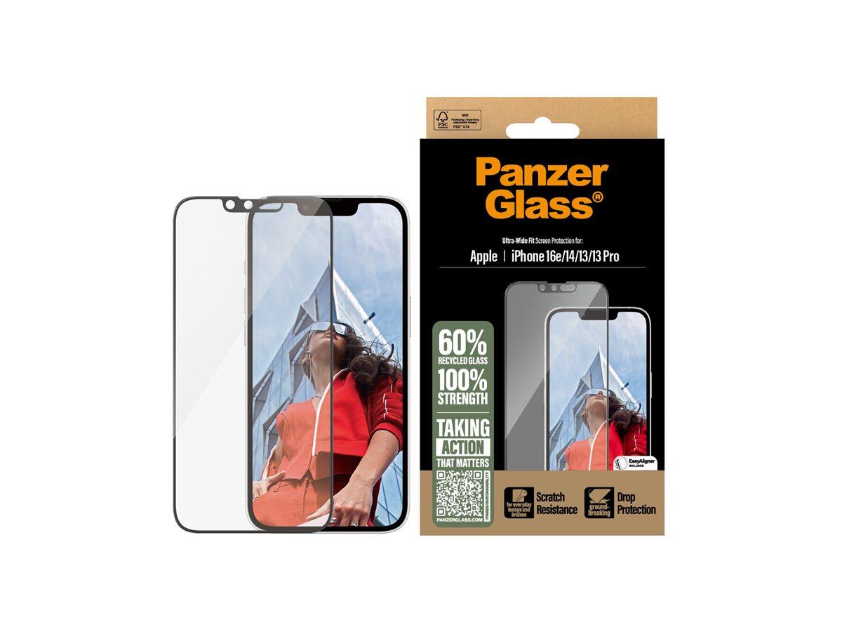 PanzerGlass Screen Protector iPhone 17e | 16e | 14 | 13 | 13 Pro | Ultra-Wide Fit w. EasyAligner