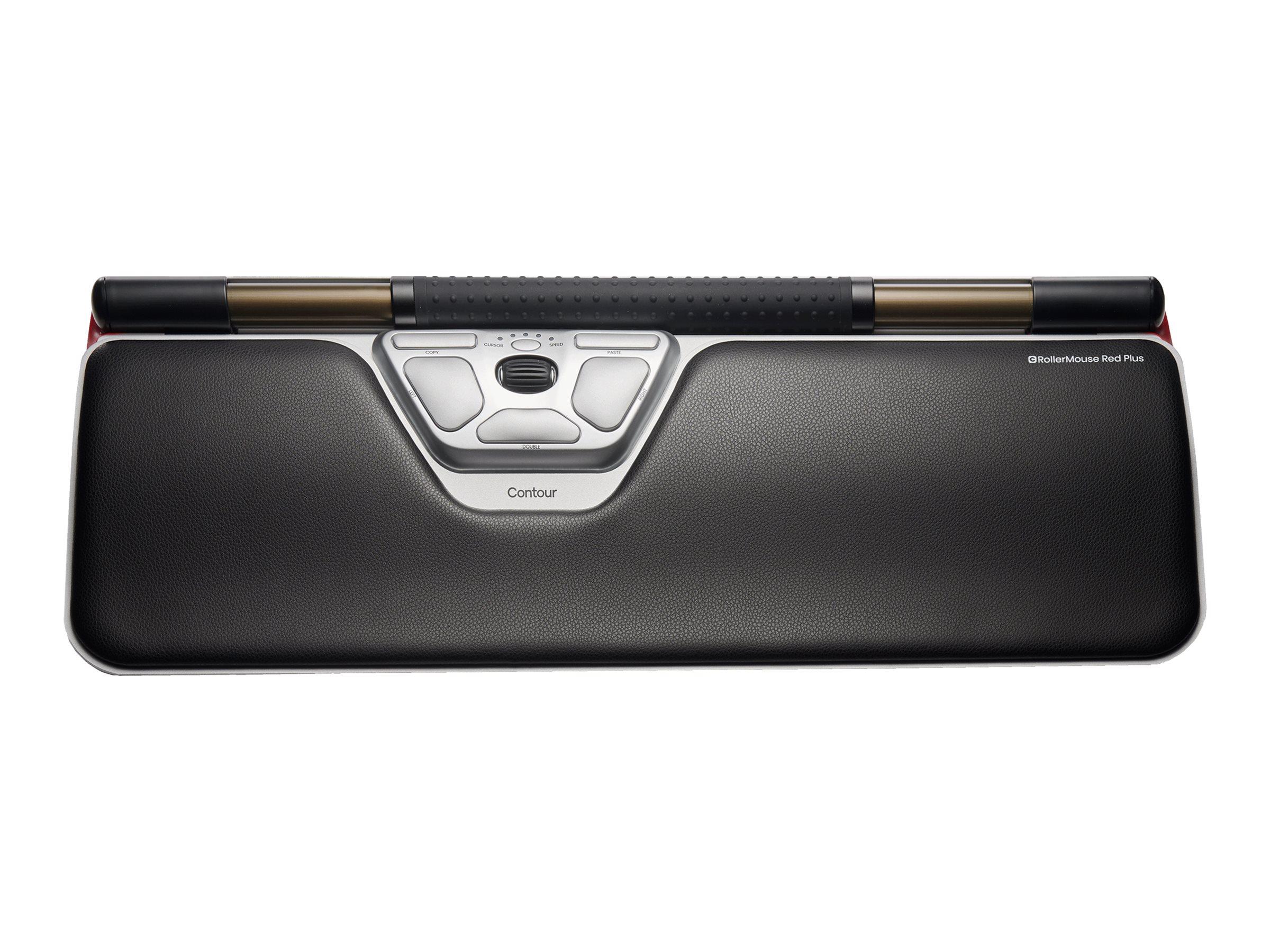 Centreret mus Contour RollerMouse Red Plus - sort/sølv