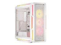 CORSAIR iCUE LINK 5000T LX RGB - Mid tower gaming - udvidet ATX - sidepanel med vindue (hærdet glas) - ingen strømforsyning (ATX) - hvid - USB/Lyd