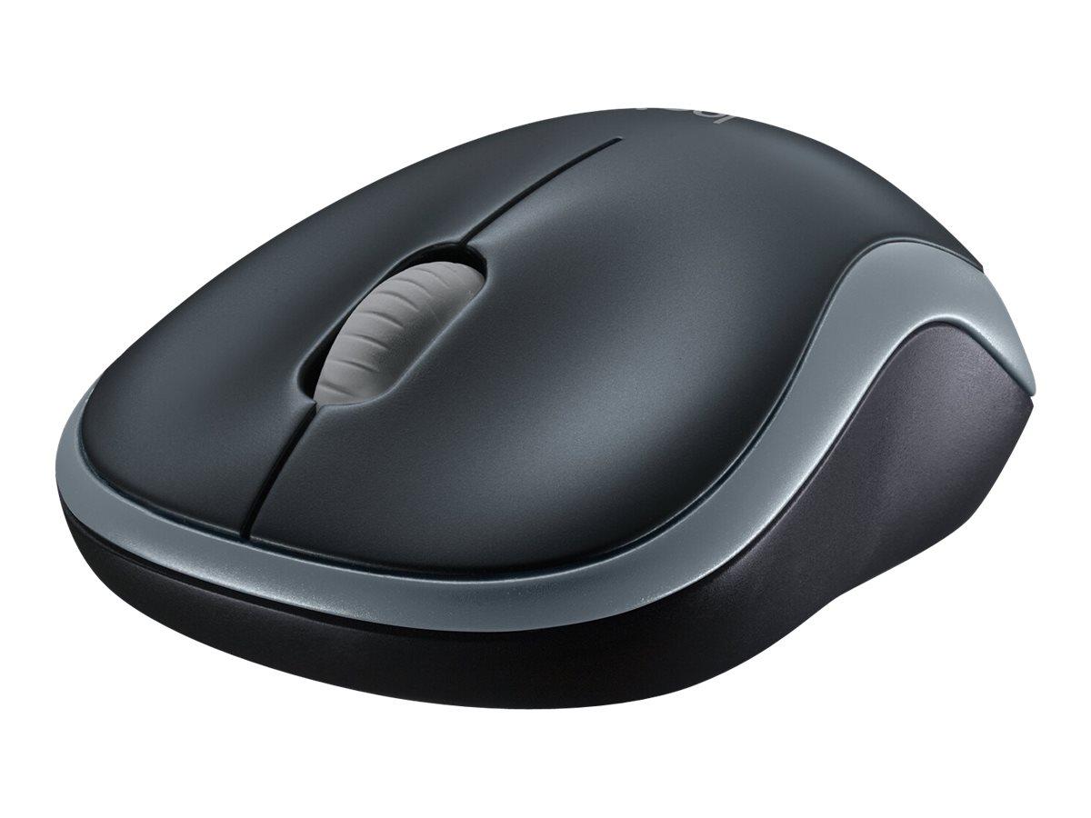 Logitech M185 wireless, 2 knapper+scroll, nano-modtager, USB, grå