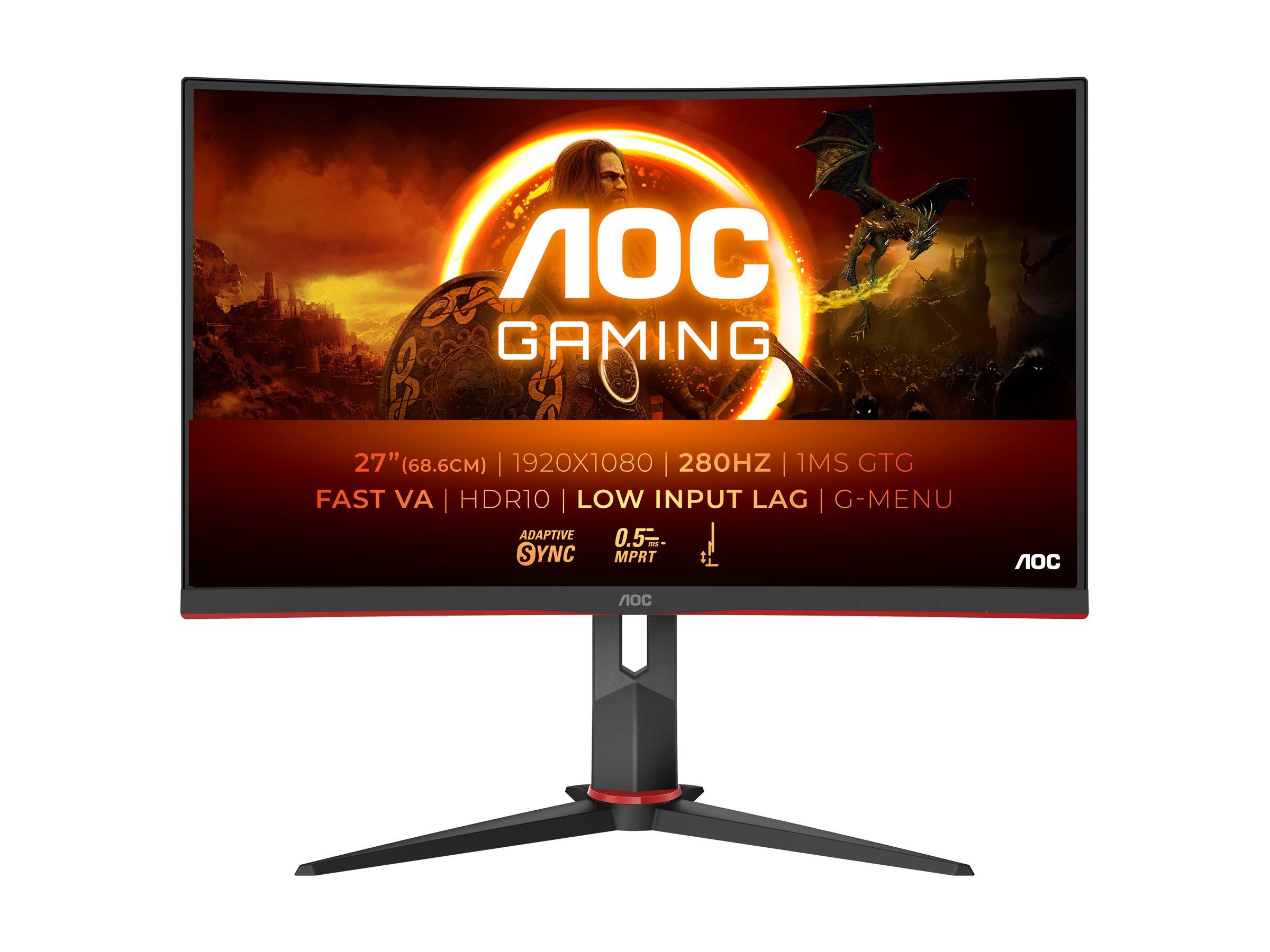 Gaming skærm AOC C27G2Z3/BK 27" kurvet 280 Hz Full HD