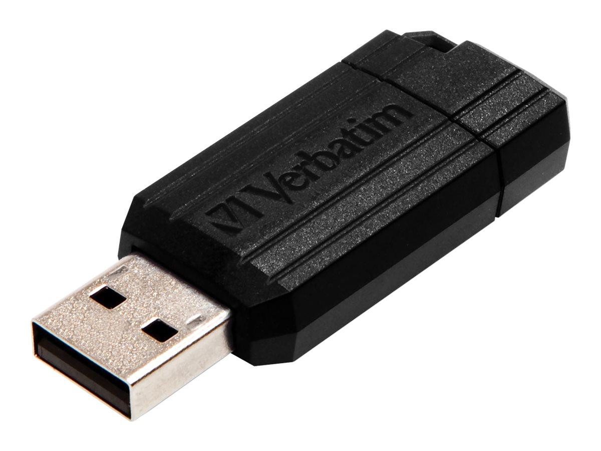 USB stik Verbatim PinStripe 32 GB - USB 2.0, sort billede