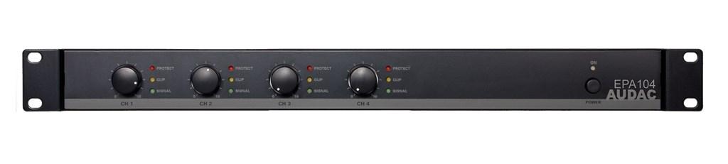 Audac EPA104 - Strømforstærker - 4 x 100 Watt - sort