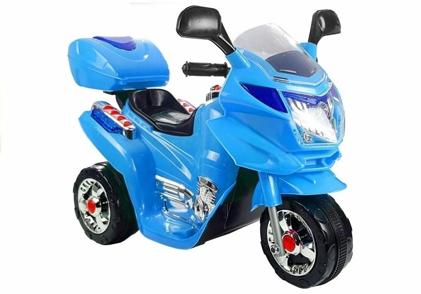 Børnemotorcykel på batteri HC8051 - blå med LED-lys og lyde