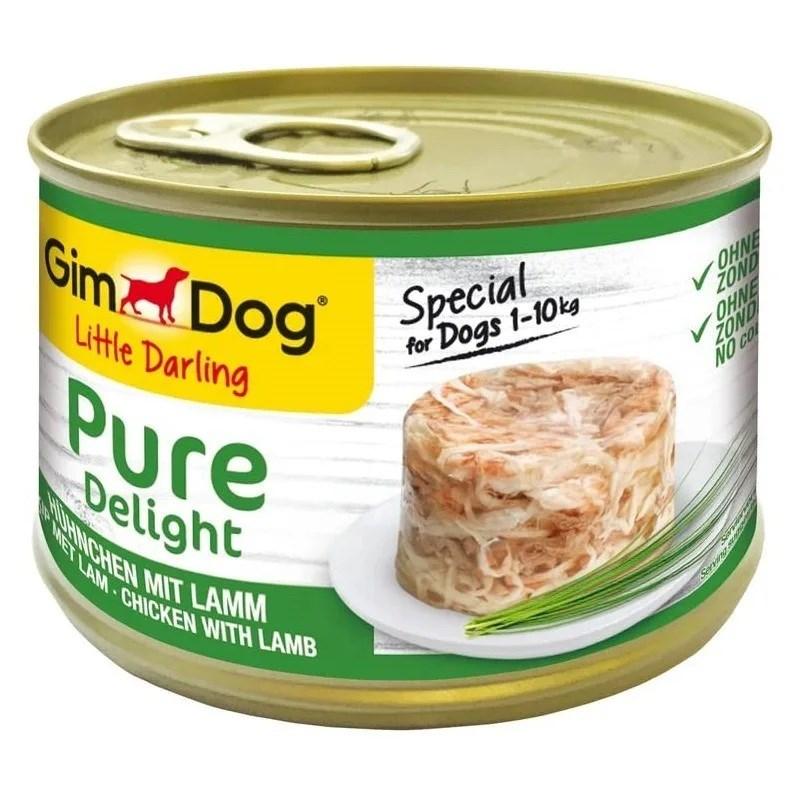GimDog Little Darling Pure Delight kylling med lam vådfoder til hund 150 g
