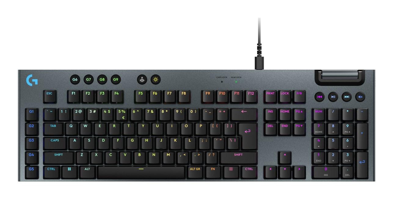 Logitech G G915 X - Tastatur - bagbelyst - USB - QWERTY - US International - tastkontakt: GL Tactile - sort