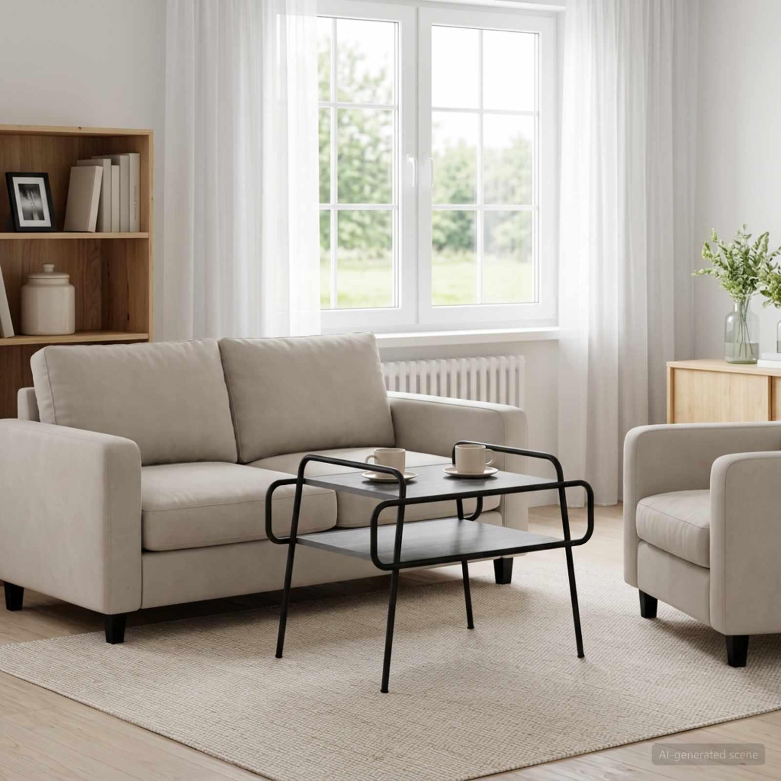 vidaXL Sofabord Grå Sonoma 70 x 50 x 51 cm Konstrueret træ
