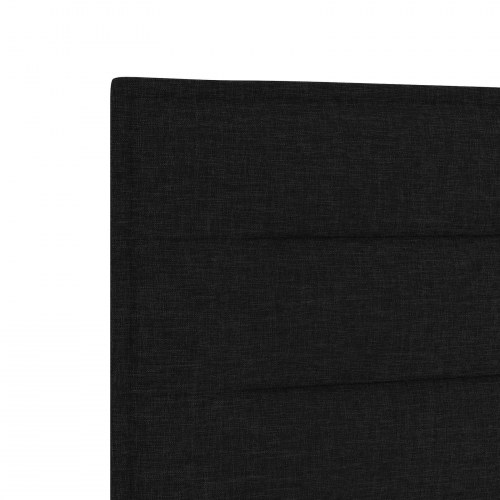 LED boksmadrasseng med madras 140 x 200 cm - sort stof